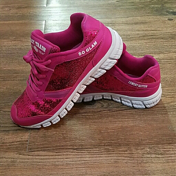 Crazy Train Shoes - Hot Pink Sparkle Shoes